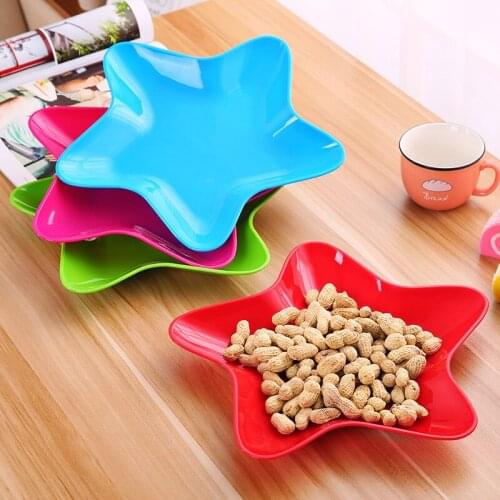Star Shape Plates Fruit Snack Spice Dish Star Pet Bowl Display Dish Plastic Dish Plate Feeding Dinnerware Plate Dessert Plate