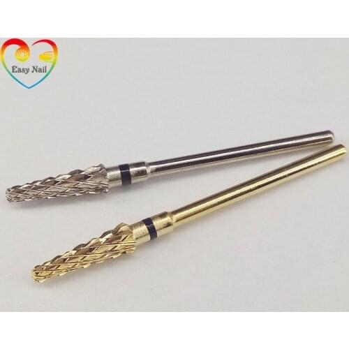 1pcs Easy Nail 2 color Tungsten Carbide Nail Drill Bit 3/32" Rotate Burr Bits For Manicure Nail Drill Accessories Milling Cutter