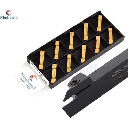 1 Pc MGEHR2020 MGEHL2020 Grooving Tool Holder 10 Pcs MGMN150 MGMN200 MGMN250 MGMN300 MGMN400 Carbide Inserts CNC Lathe Tools Set