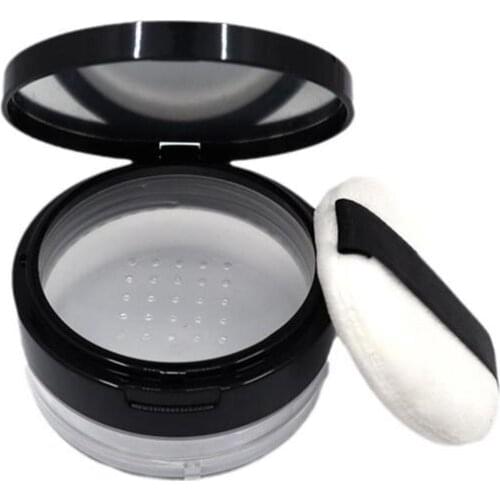 1PC Empty Plastic Powder Box Handheld Loose Pot with Mesh Sieve Portable Cosmetic Box Travel Makeup Jar Sifter Container