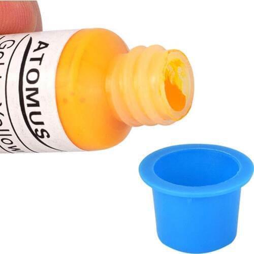 100Pcs Plastic Tattoo cup Permanent Makeup Pigment Cups Caps Supply large /Medium Pigment Clear Holder Container