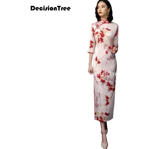 2021 chinese dress oriental dress traditional cheongsam women chiffon dress tang suit wedding qipao dresses chinese cheongsam