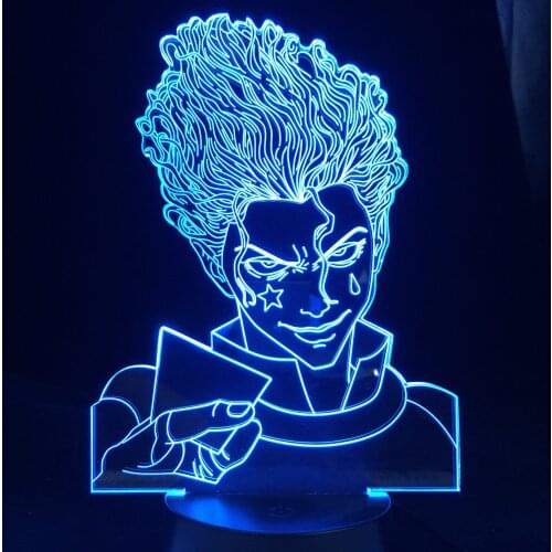 Hunter X Hunter Hisoka Anime 3d Lamp for Bedroom Decor Nightlight Room Table Lamp Birthday Gift Led Night Light Manga Gadget