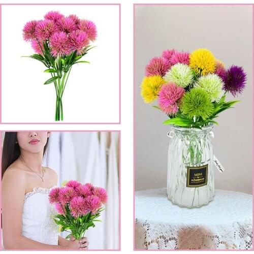 5/10pcs Plastic Dandelion Artificial Flower Home Garden Living Room Bedroom Artificial Flower Decoration Diy Flower Arrangement