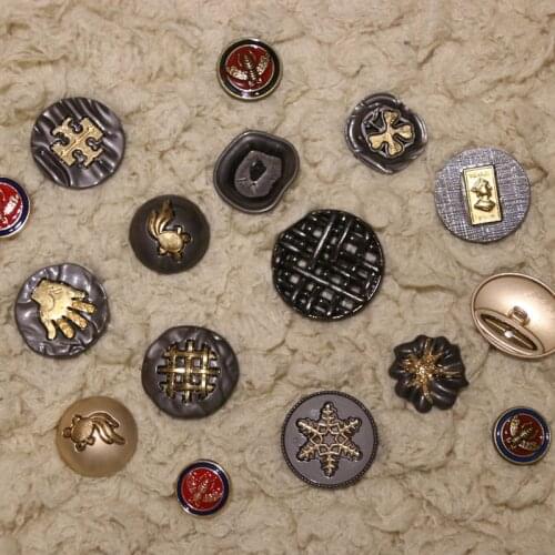 5PCS Metal buttons Fashion for Clothing Windbreaker Suit Sweater Coat home DIY sewing supplies