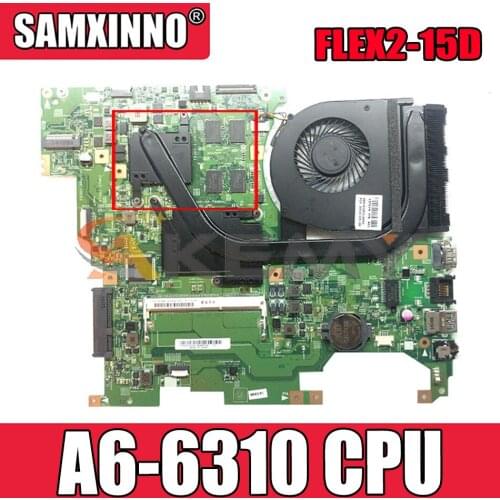 Akemy 13310-1 448.01001.0011 For Lenovo FLEX2-15D Laptop Motherboard CPU A6-6310 DDR3 100% Test Work