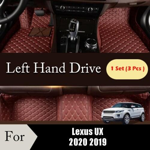 Car Floor Mats For Lexus UX UX200 UX250H 2020 2019 Artificial Leather Car Carpet Auto Automobiles Interior Accessories Foot Pads