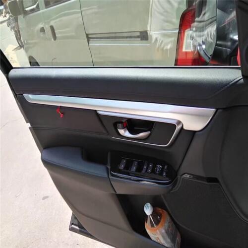 Car Styling For Honda CR-V CRV 2017 ABS plastic matt silver door interior accessories moulding door trim panel cap