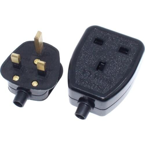 UK British standard power Adaptor detachable female to male socket 16A 250V BS1363/A-Color