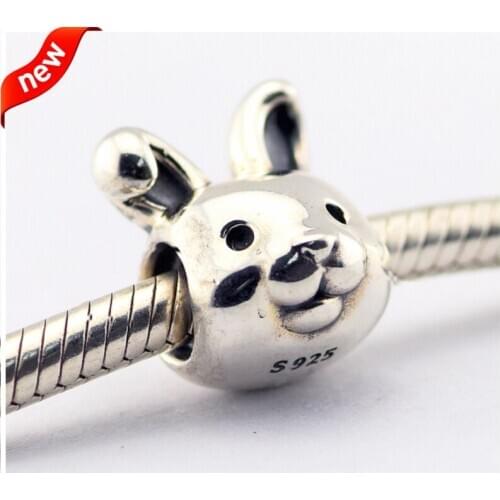 CKK 925 Sterling Silver Remarkable Rabbit Charms Original Fashion Beads Fits For Bracelets & Bangle DIY Jewelry