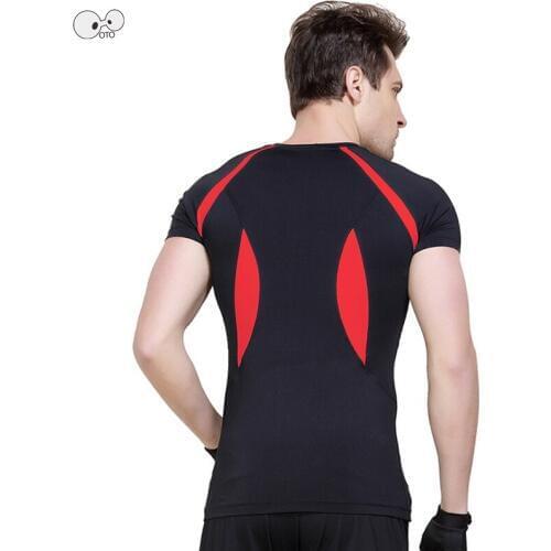 Quick Dry Breathable Mens Running T-shirts 2019 NEW Gym Fitness Shirts Men Patchwork Sports Tshirt Dry Fit Jogging Sportswear