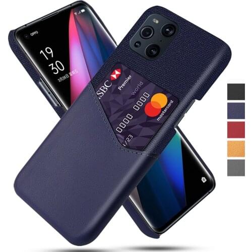 Febric Card Holder Cover For OPPO Find X3 Pro Lite X3Neo Coque Cloth Texture Antiskid Case For Oppo Find X3 Neo Pro X3Lite Funda