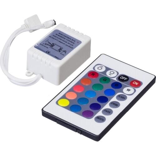 DC12V 24 Keys IR Remote RGB Controller for SMD3528 5050 5730 5630 3014 RGB LED Strip lights Mini Controller