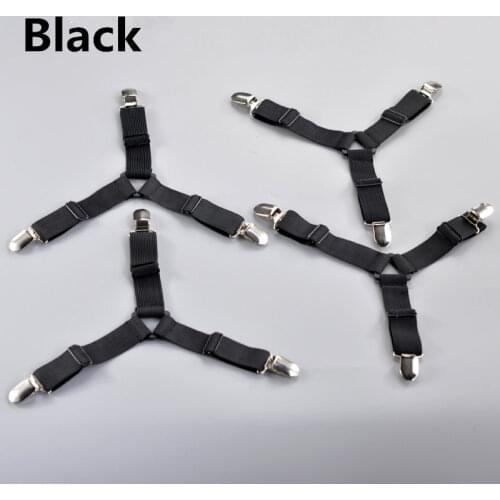 4Pcs/set Elastic Bed Sheet Grippers Clip Mattress Cover Blankets Mixed Clothes Holder Fasteners Slip-Resistant Belt Clips Gadget