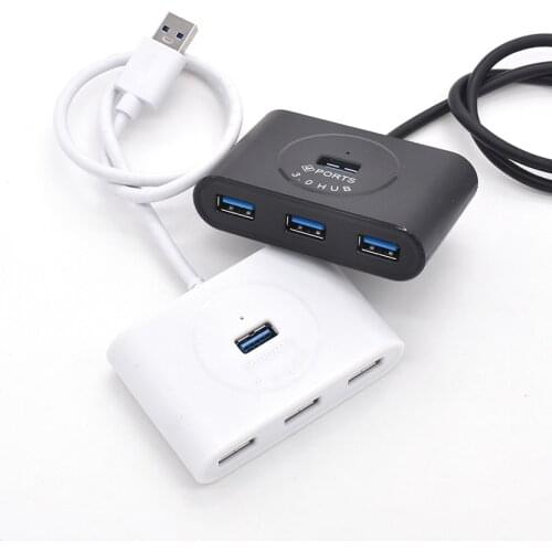 USB Hub 3.0 Super Speed Portable 4 Port USB 3.0 Hub for Data Transfer with 60cm USB Cable for Laptop, PC, USB Flash Drives