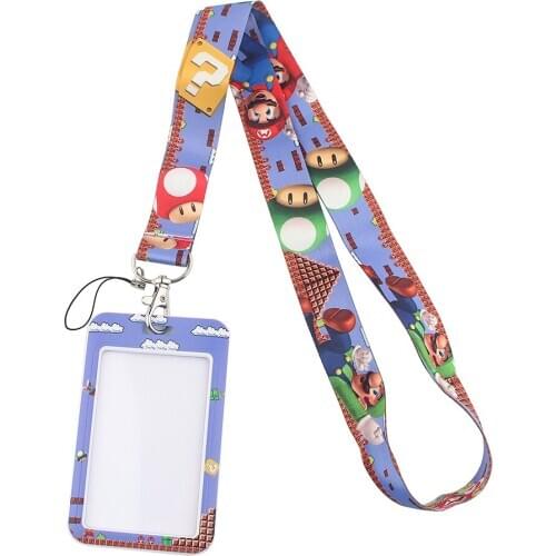 FD0221 Game Marie Fashion Lanyards Id Badge Holder For Student Card Cover Business Card With Lanyard