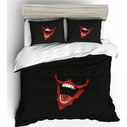 A Bedding Set 3D Printed Duvet Cover Bed Set Clown Home Textiles Bedclothes with Pillowcase #FPHL07
