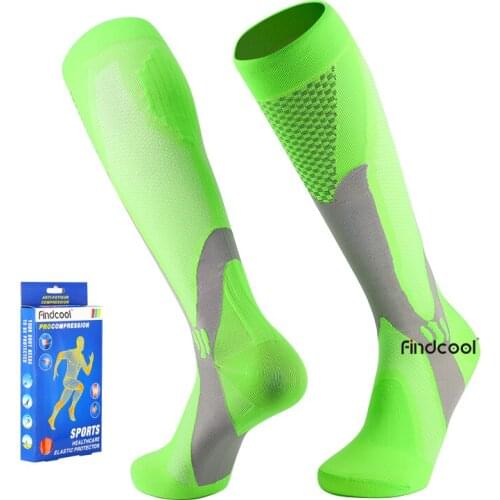 Findcool Compression Travel Flying Socks Stockings Plantar Fasciitis Sokcs Medium Graguated Compression Knee High Socks