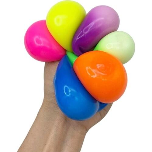 Colorful Mochi Sticky Ceiling Wall Balls Kawaii Fidget Toys Adult Anti Stress Ball Soft Squishy Decompression Xmas Funny Gift