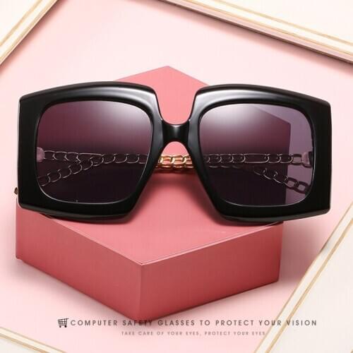 Square Gradient shades Sunglasses Woman 2020 oversized sunglasses women big frame Vintage Female Eyeglasses Oculos uv400