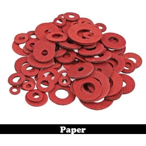 M3 M3.5 M3*12*1 M3x12x1 M3.5*8*0.5 M3.5x8x0.5 DIN7603 Insulation Gasket Shim Crush Ring Seal Red Steel Paper Washer