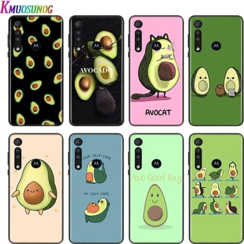 Cute Cartoon Avocado Food For Motorola One Marco Hyper Fusion Plus G9 G8 G 5G E7 E6 Edge Plus Play Power Lite Phone Case