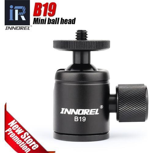 INNOREL B19 Mini Ball Head Aluminum alloy Tripod Head Lightweight Ballhead for Camera Mini Tabletop Tripod Selfie Stick