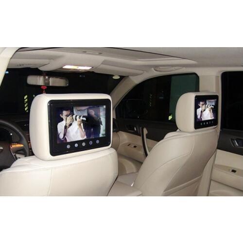 2PCS 9inch headrest car monitors with 2 av input 800x480 lcd monitor 12v monitor car tv monitor 4:3 16:9 beige black grey touch