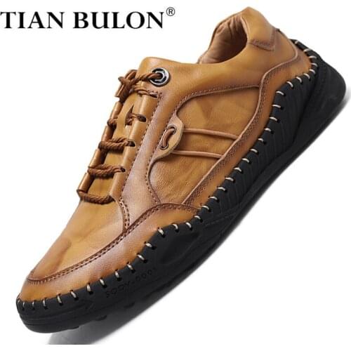 Men Casual Shoes Leather Lace Up Designer Sneakers Men Breathable Classic Handmade Mens Moccasins High Quality Zapatos Hombre