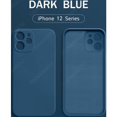 Luxury Square Liquid Silicone Phone Case For iPhone 12 Mini 11 Pro MAX XS MAX X XR 7 8 6 6s Plus SE 2020 Soft Shockproof Cover