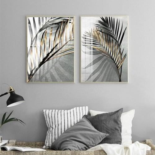 Sunlight Shadow Nordic Poster Green Leaves Plant Wall Art Canvas Painting Hd Printed Pictures for Living Room Home Decoration