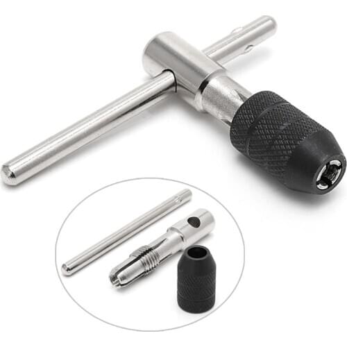 2021 New 5 Pcs T Type Hand Screw Thread Taps Drill Kit M3 M4 M5 M6 Set w/Wrench