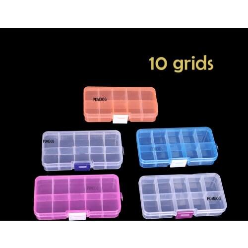 Newly launched 10slot plastic box, diamond painting bag, nail tool bead storage box