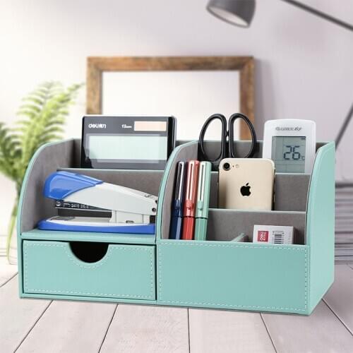 Simplicity Pen Holder business office storage box Creative Multifunctional Storage Box Stationery Box School With Drawer