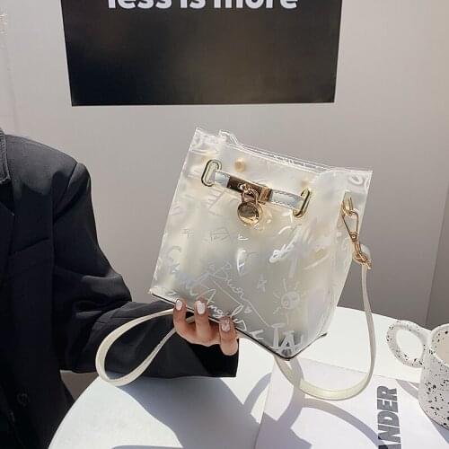 Transparent Luxury Designer Handbag Casual Crossbody Bags Letter Pattern Purses and Handbags Shoppers Womens Wallet Buckle 2021