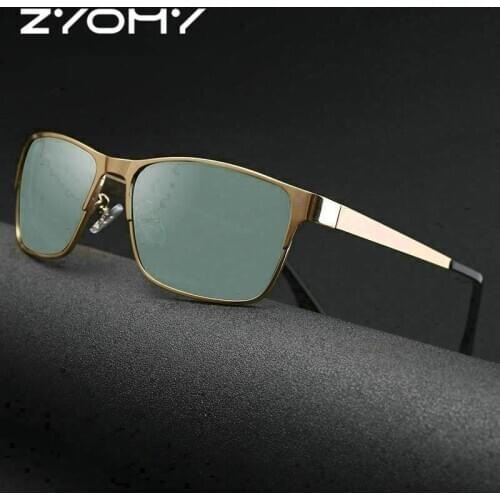 Q Eyewear Accessories Goggle Polarized Men Sunglasses Metal Frame Oculos De Sol Retro Brand Designer Driving Glasses