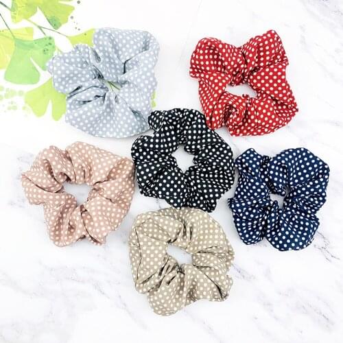 1pc Large Intestine Circle Tail Hair Ring Women Girls Elastic Student Hair Rope Hair Rubber Retro Lattice Hair Accessories