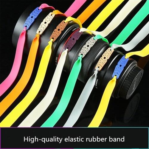 6pcs0.55mm-1.2mm New Outdoor Hunting Shooting Slingshot Special Flat Leather Thick Elastic Rubber Band for Catapult Great Power