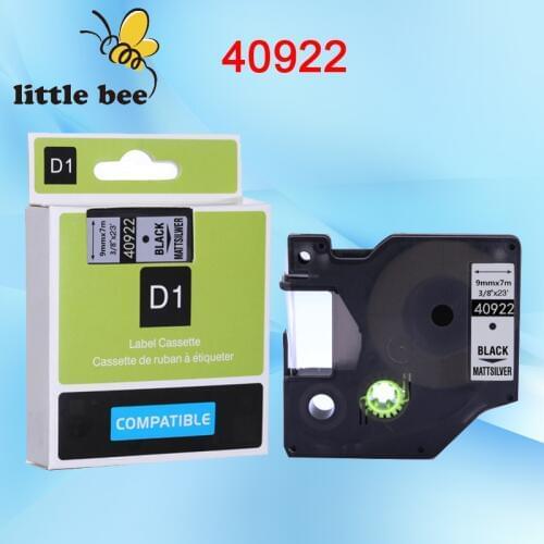 Compatible Dymo D1 40922 Label Maker Tape(dymo d1 40922, Black On Sliver, 3/8"x23')