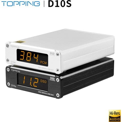 TOPPING D10s USB DAC XMOS XU208 ES9038Q2M decodificador DSD256 PCM Optical Coaxial output rca dac audio amplifier Decoder