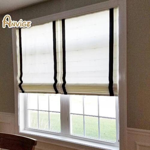 ANVIGE Blinds Light Filtering Fabric Roman Shades Window Blinds