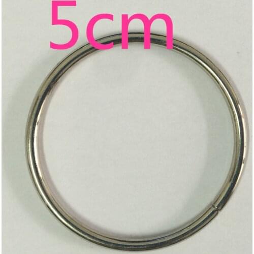 10pcs/Lot 2" Inside Diameter 50MM Metal O Rings non Welded Nickel Plated Backpack Collar Harness Ring Bag Parts Accessories