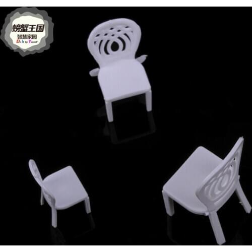 20pcs Model Kitchen Train Railway Leisure Chair 1:20 1:25 1:30 G Scale model building Layout White kit