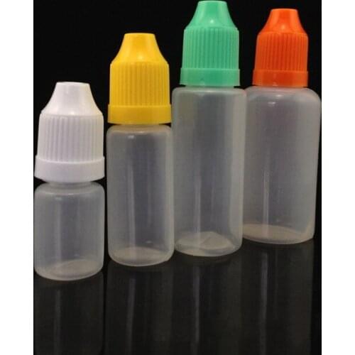 200pcs 3ml 5ml 10ml 15ml PE Plastic Dropper Bottles with Childproof Cap E Liquid Bottles E Juice Pen Shape Bottles YZHDC
