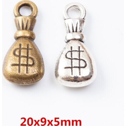 35 pieces of retro metal zinc alloy purse pendant for DIY handmade jewelry necklace making 7065