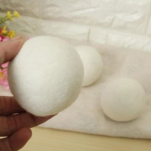 6Pcs Wool Dryer Balls Natural Fabric Virgin Reusable Softener Laundry 5/6cm Dry Kit Ball Home Washing Balls Wool Dryer Balls