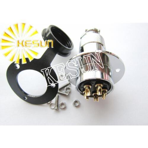 Free Shipping 5pair GX25-5 GX25 5Pin With Flange Male & Female 25mm Wire Panel Connector M25 circular connector Socket Plug