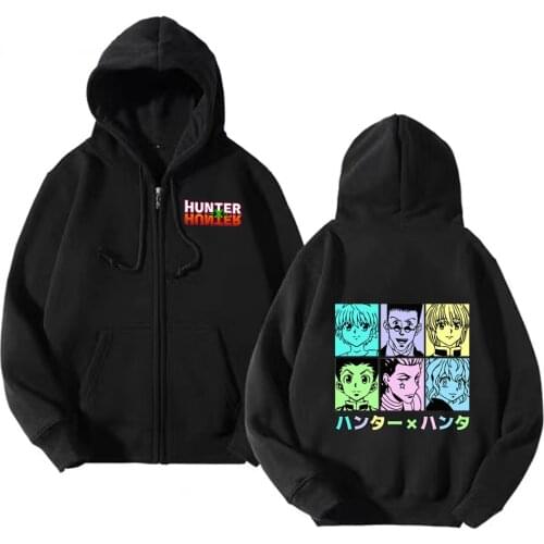 Hisoka Killua Zoldyck GON FREECSS Leorio PaladiKnight Friend Fashion Casual Zip Coat Hooded Hunter X Hunter Sportswear Top