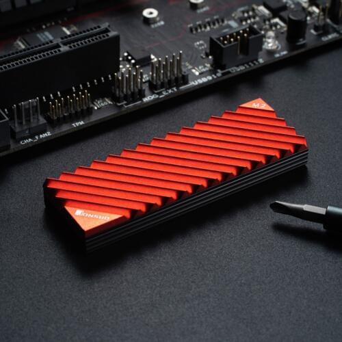 Jonsbo M.2-3 Heat Dissipation Radiator Aluminum Alloy Heat Sink Thermal Cooling Pads Cooler for M.2 2280 SSD Hard Disk