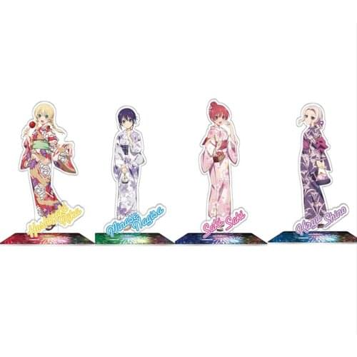 Anime Kanojo mo Kanojo Saki Saki Minase Nagisa Kimono Series Acrylic Stand Figure Model Plate Display Tabletop Decor Cosplay